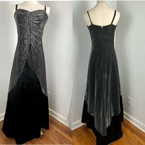 Vintage Y2K Women’s 12 Black Formal Dress Dark Fairy Grunge Whimsigoth Wedding